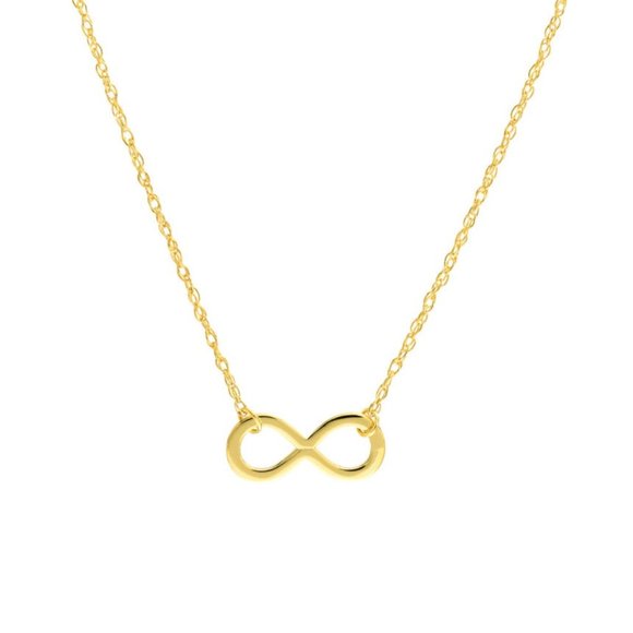 Small Infinity Necklace Gold - Yellow Gold Infinity Pendant